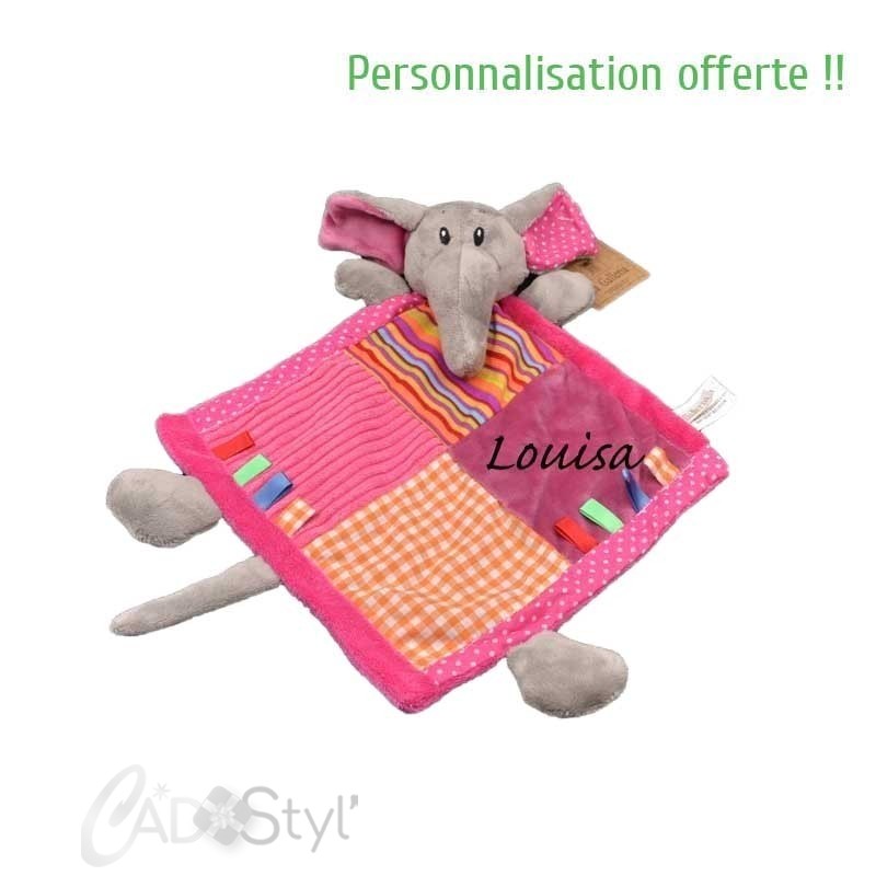 Doudou personnalisé Elephant La Galléria