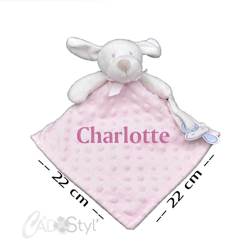 Doudou Personnalisé Chien - Cadeau Naissance Personnalisé