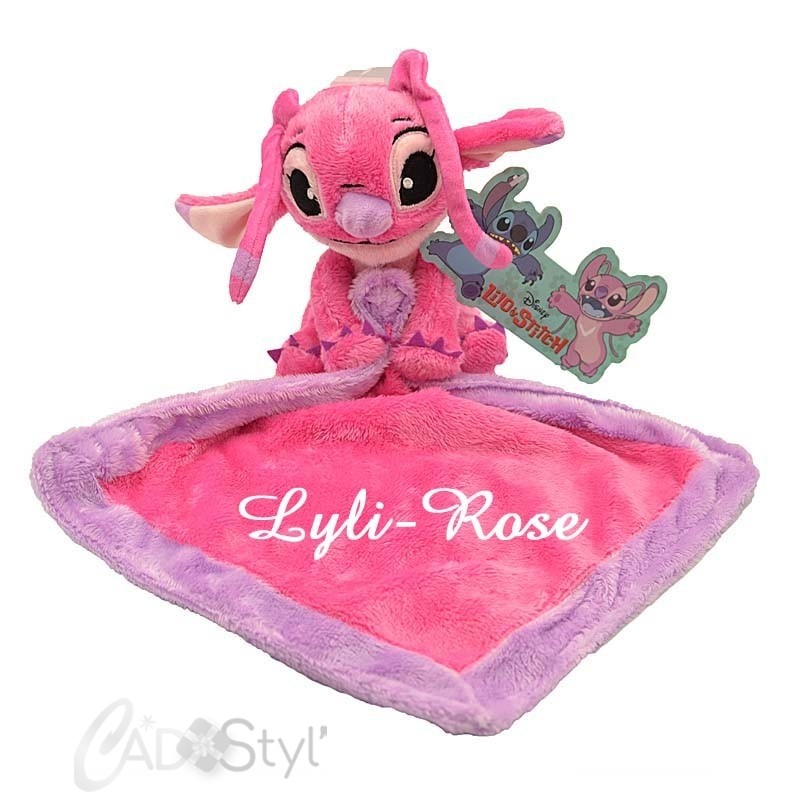 Coussin personnalisé stitch angel cadeau naissance personnalisable cadeau  original angel rose -  France